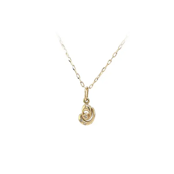 Золотая подвеска с цирконами