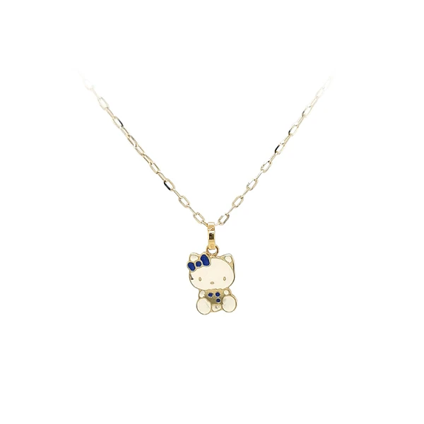 Золотая подвеска Hello Kitty