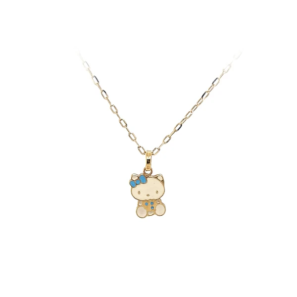 Золотая подвеска Hello Kitty