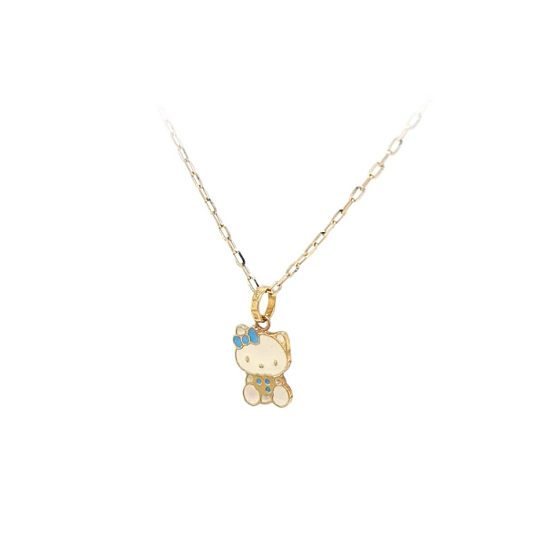 Золотая подвеска Hello Kitty
