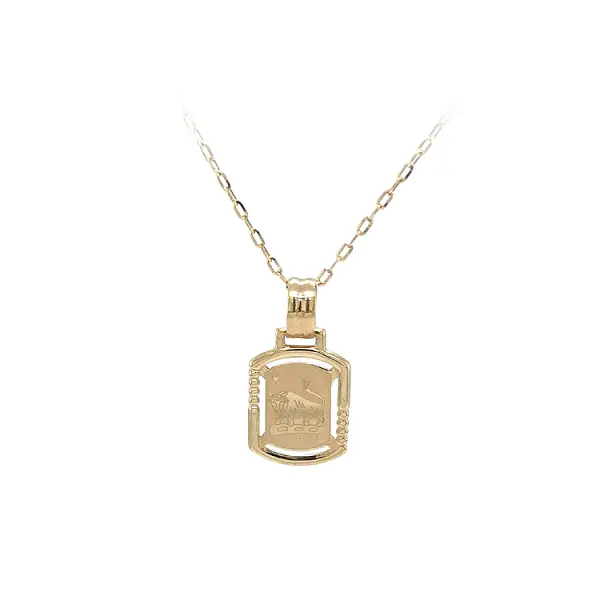 Золотая подвеска Знак Быка