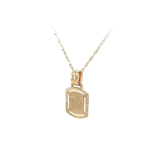 Золотая подвеска Знак Быка