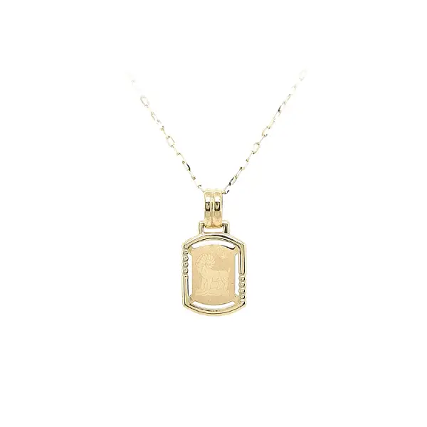 Золотая подвеска Знак Овна