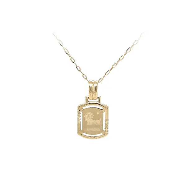 Золотая подвеска Знак Овна