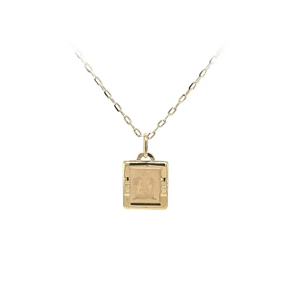 Золотая подвеска Знак близнецов