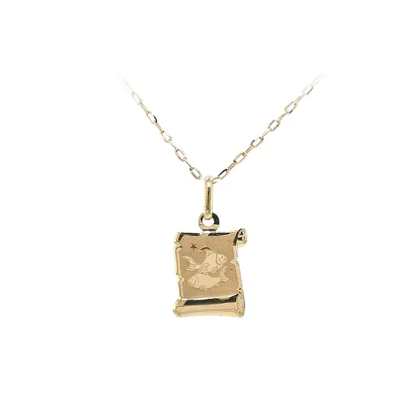 Золотая подвеска Знак Рыбы