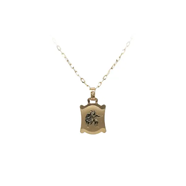 Золотая подвеска Знак Близнецов