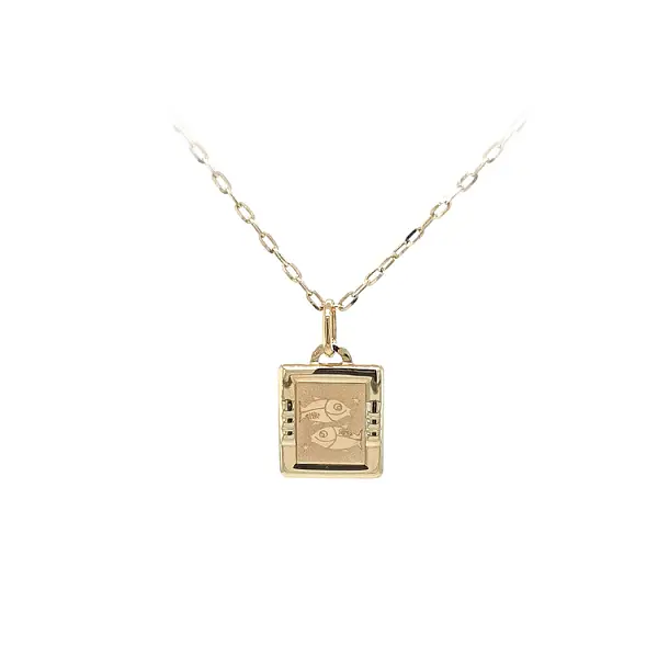 Золотая подвеска Знак Рыбы