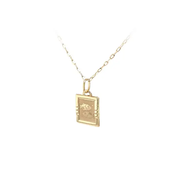 Золотая подвеска Знак Рыбы