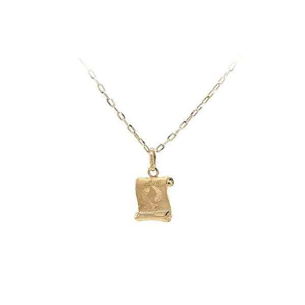 Золотая подвеска Знак Рыбы