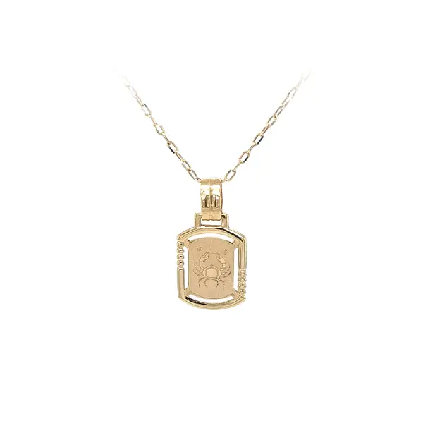 Золотая подвеска Знак краба