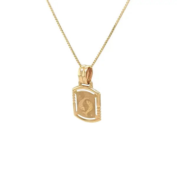 Золотая подвеска Знак Рыбы