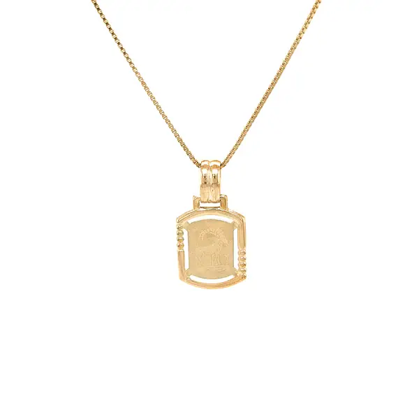 Золотая подвеска Знак Козерога