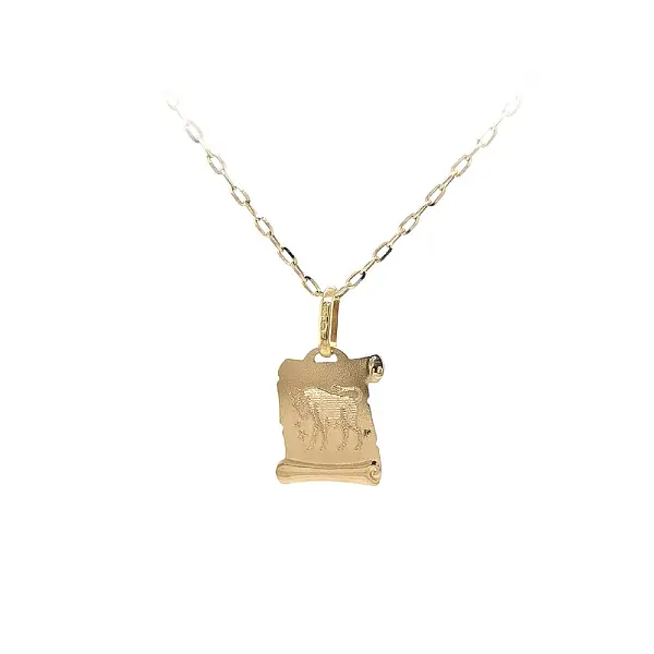 Золотая подвеска Знак Быка