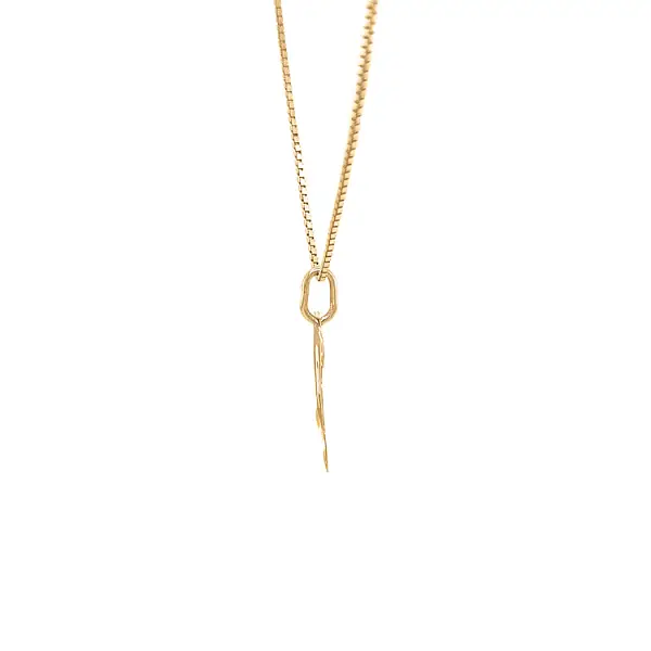 Золотая подвеска Буква P