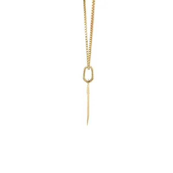 Золотая подвеска Буква W