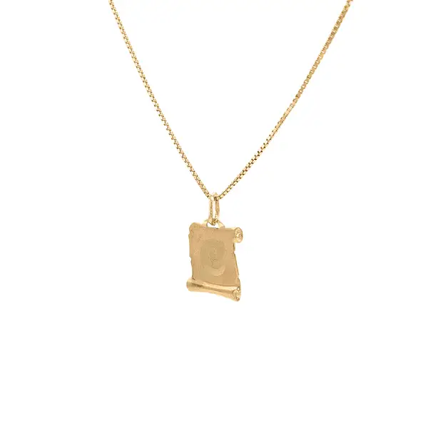 Золотая подвеска Буква С