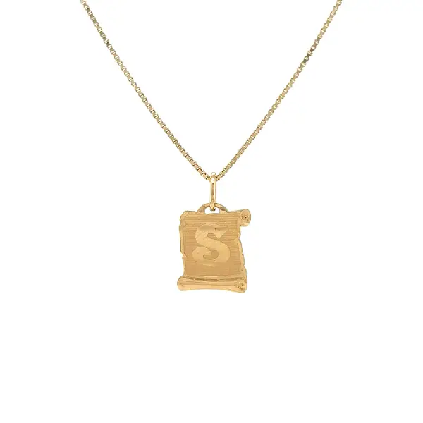 Золотая подвеска Буква S