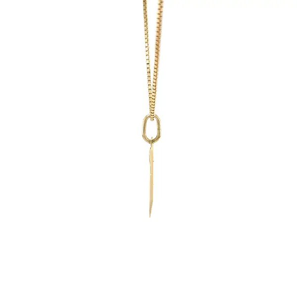 Золотая подвеска Буква S