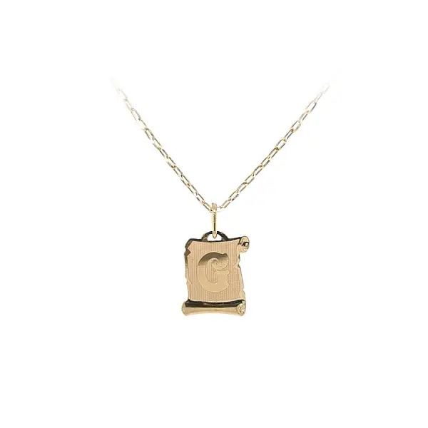 Золотая подвеска Буква G
