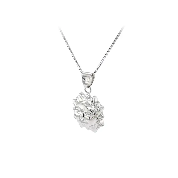 Подвеска Солнце из белого золота