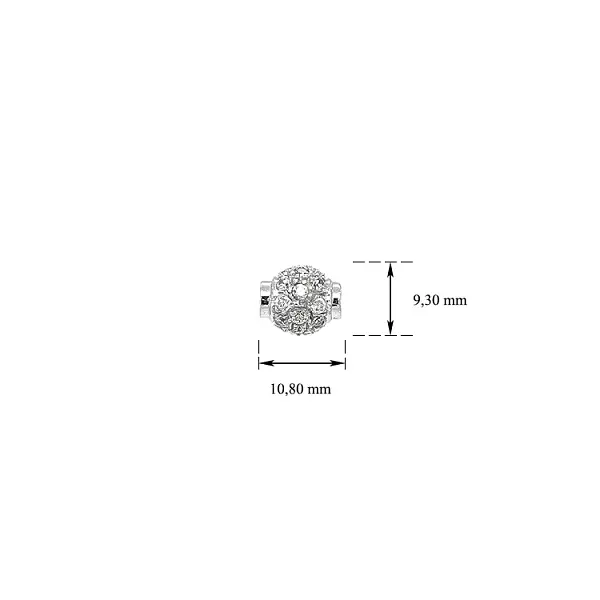 Подвеска Шар с цирконами