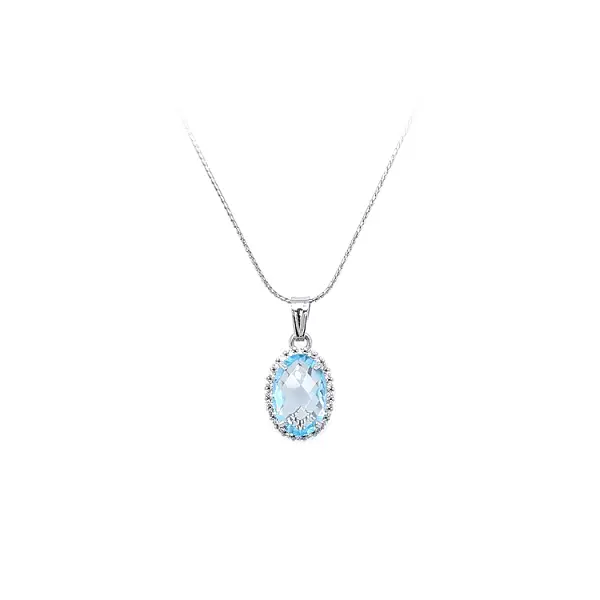 Золотая подвеска с голубым камнем