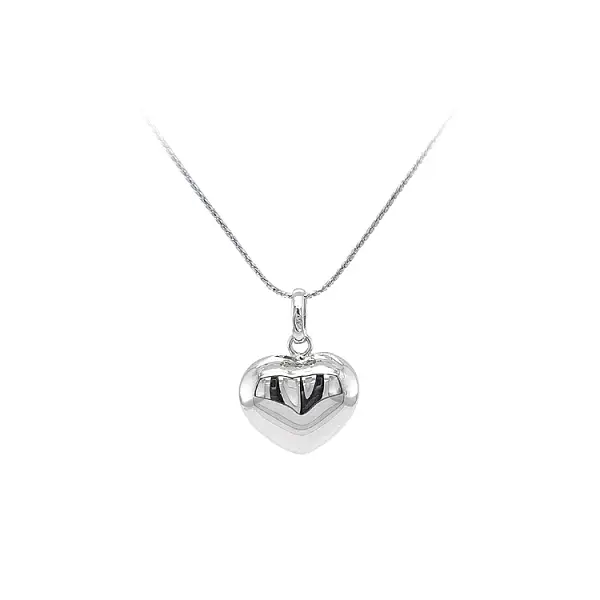 Кулон Сердце из белого золота
