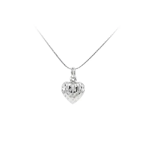Кулон Сердце из белого золота