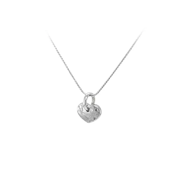 Кулон Сердце из белого золота