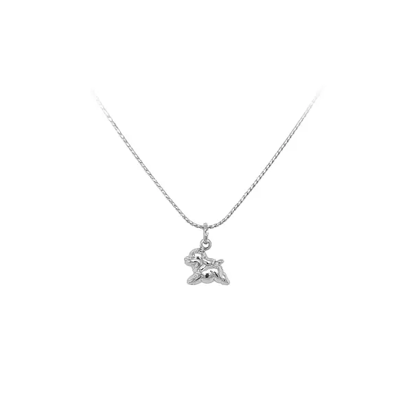 Подвеска Собака из белого золота