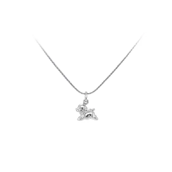 Подвеска Собака из белого золота