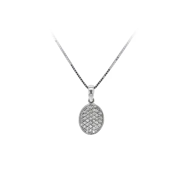 Подвеска с цирконом из белого золота