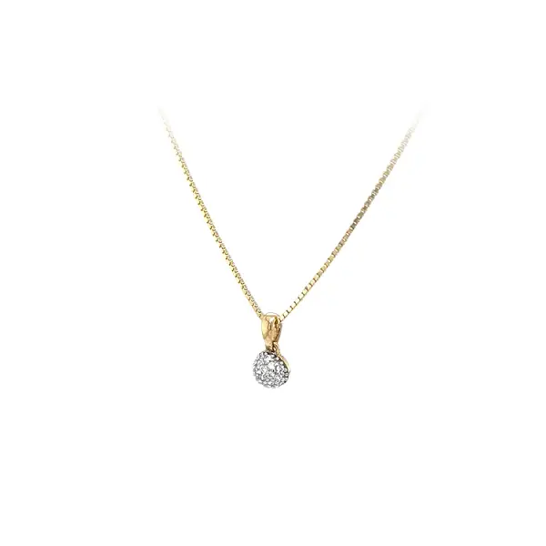 Золотая подвеска с цирконами