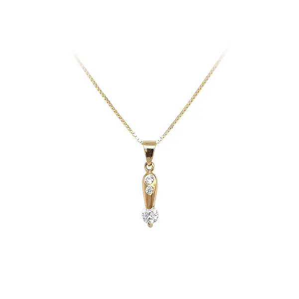 Золотая подвеска с цирконами