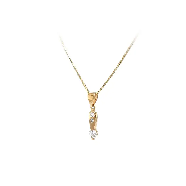 Золотая подвеска с цирконами