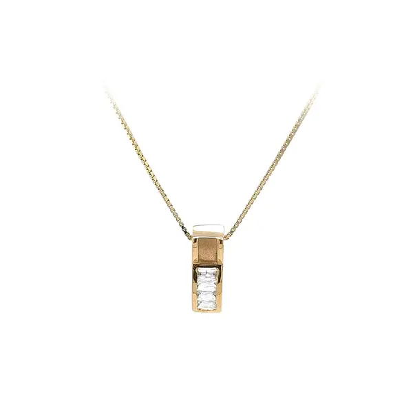 Золотая подвеска с цирконами