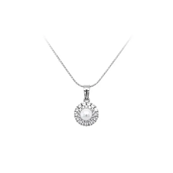 Подвеска с жемчужиной из белого золота