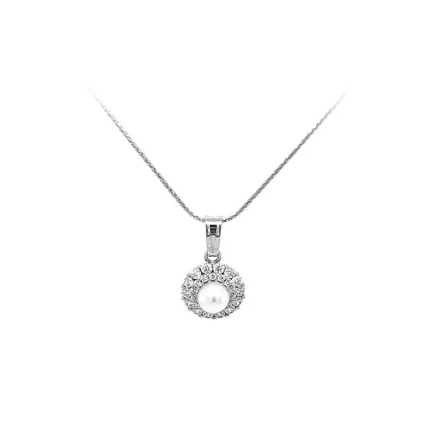 Подвеска с жемчужиной из белого золота