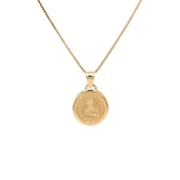 Золотая подвеска Знак Богородицы