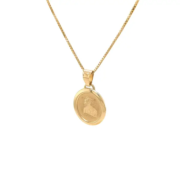 Золотая подвеска Знак Богородицы