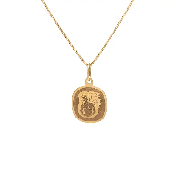 Золотая подвеска Знак Богородицы