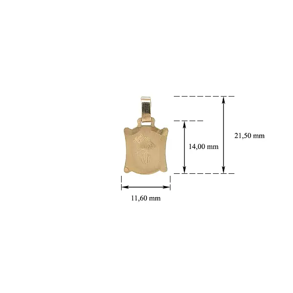 Золотой кулон Водолей