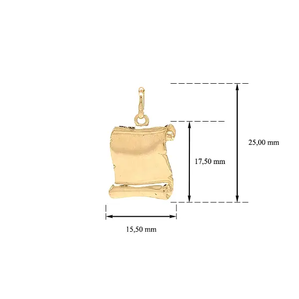 Золотая пластина для гравировки пергамента