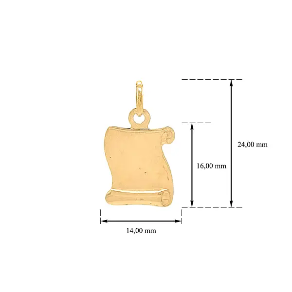 Золотая пластина для гравировки пергамента