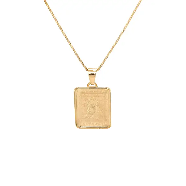 Золотая подвеска Знак Богородицы