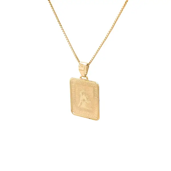 Золотая подвеска Знак Богородицы