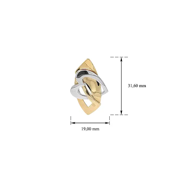 Подвеска из комбинированного золота