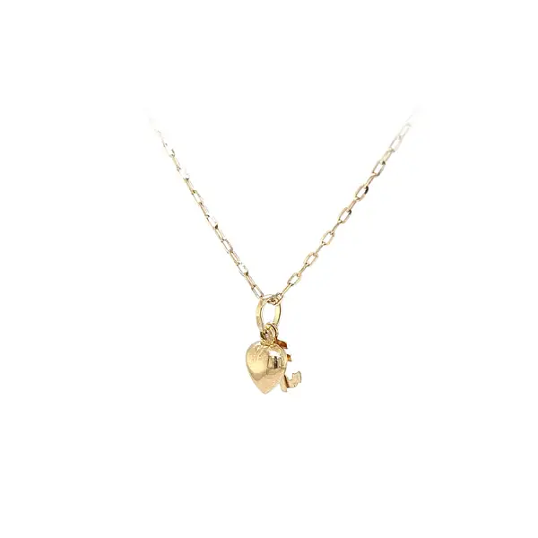 Золотая подвеска Сердце, Якорь, Крест