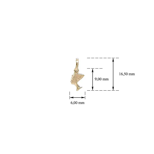 Золотая подвеска Нефертити